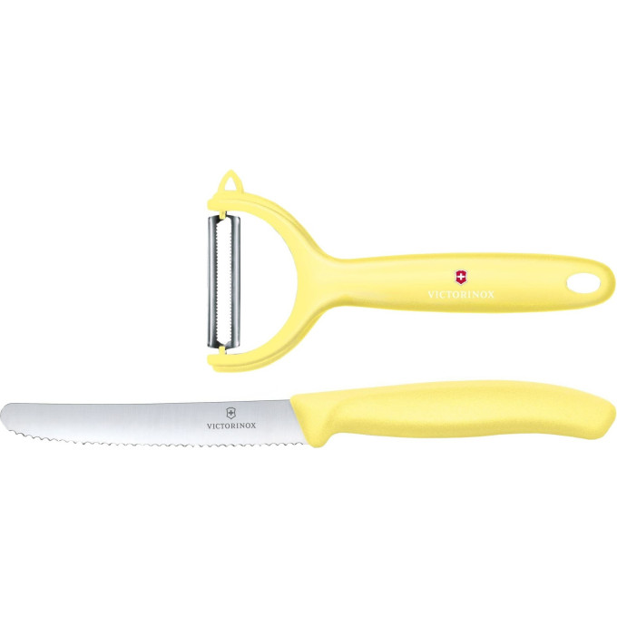 Паринг-нож Victorinox Swiss Classic 11 см, серрейтор, жёлтый 6.7116.23L82